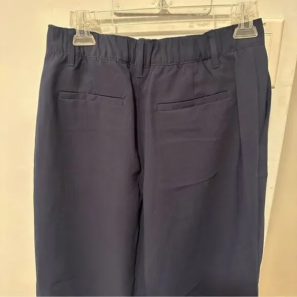 NWT 6 Petite GAP Easy Wide Leg Pants Trouser Women Navy Blue - Picture 4 of 11